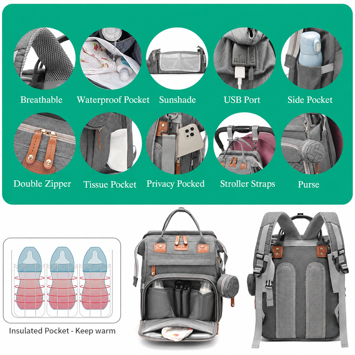 mama cuddle™ Diaper Bag