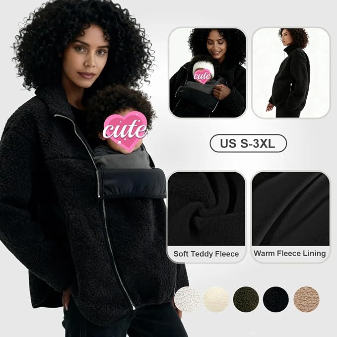 mama cuddle™ Cozy Mom & Baby Extension Fleece Coat