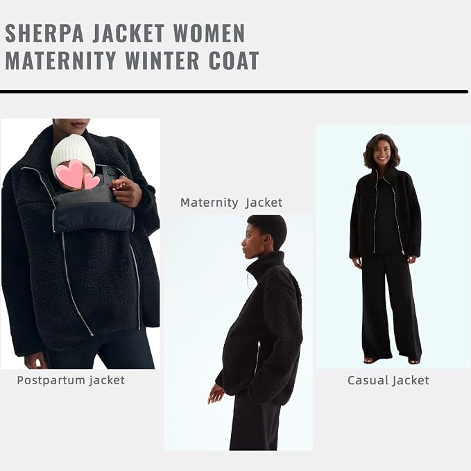 mama cuddle™ Cozy Mom & Baby Extension Fleece Coat