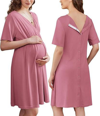 mama cuddle™ V Neck Nursery Dress