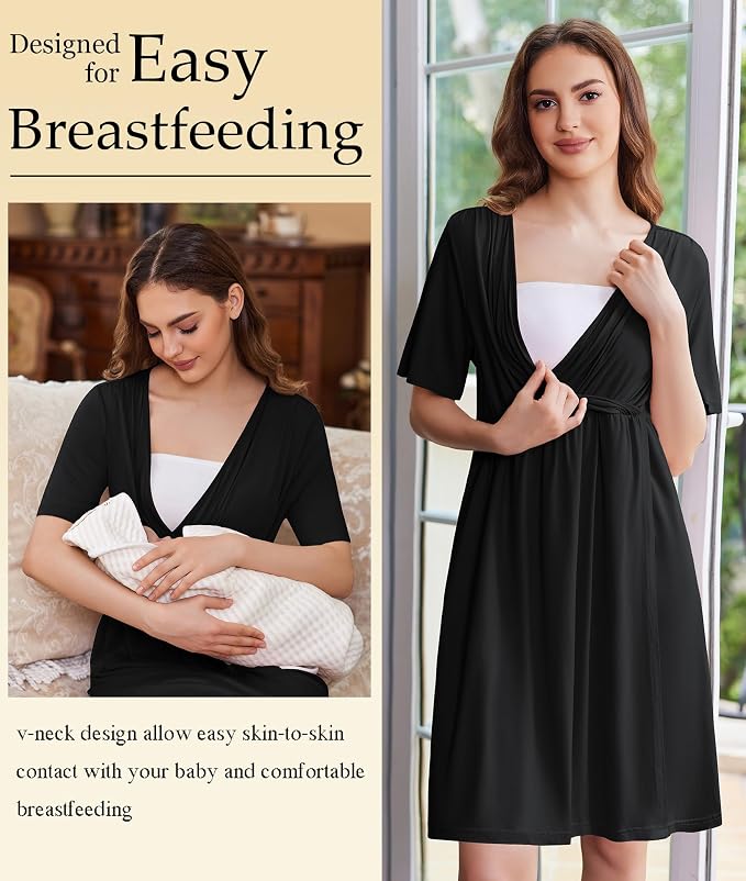 mama cuddle™ V Neck Nursery Dress