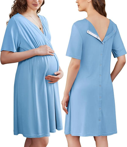 mama cuddle™ V Neck Nursery Dress