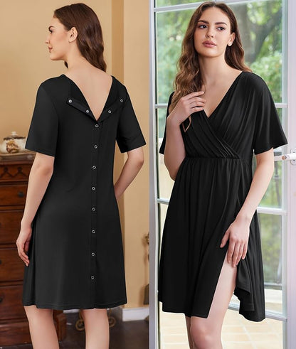 mama cuddle™ V Neck Nursery Dress
