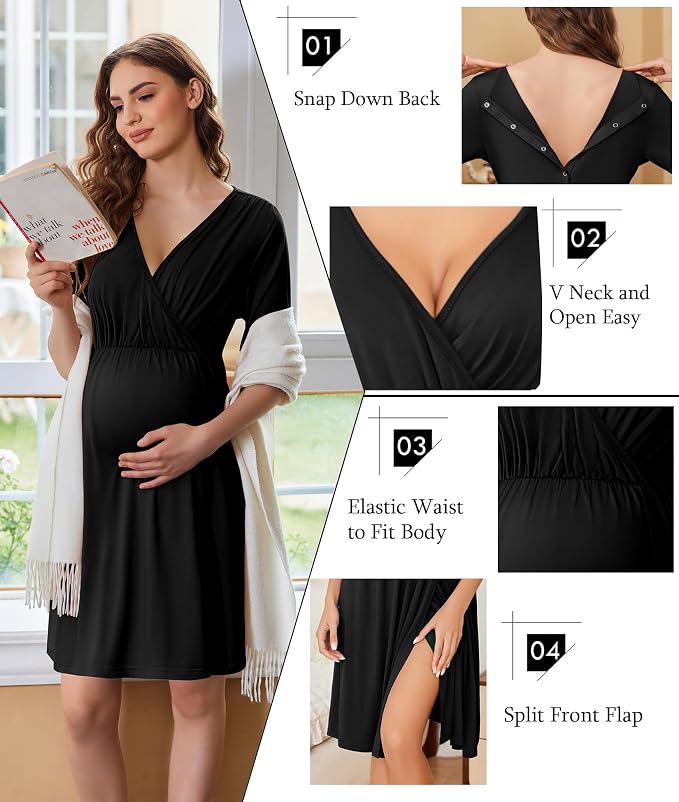 mama cuddle™ V Neck Nursery Dress