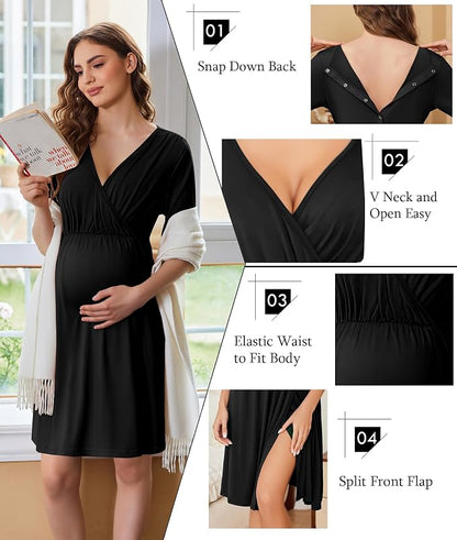 mama cuddle™ V Neck Nursery Dress